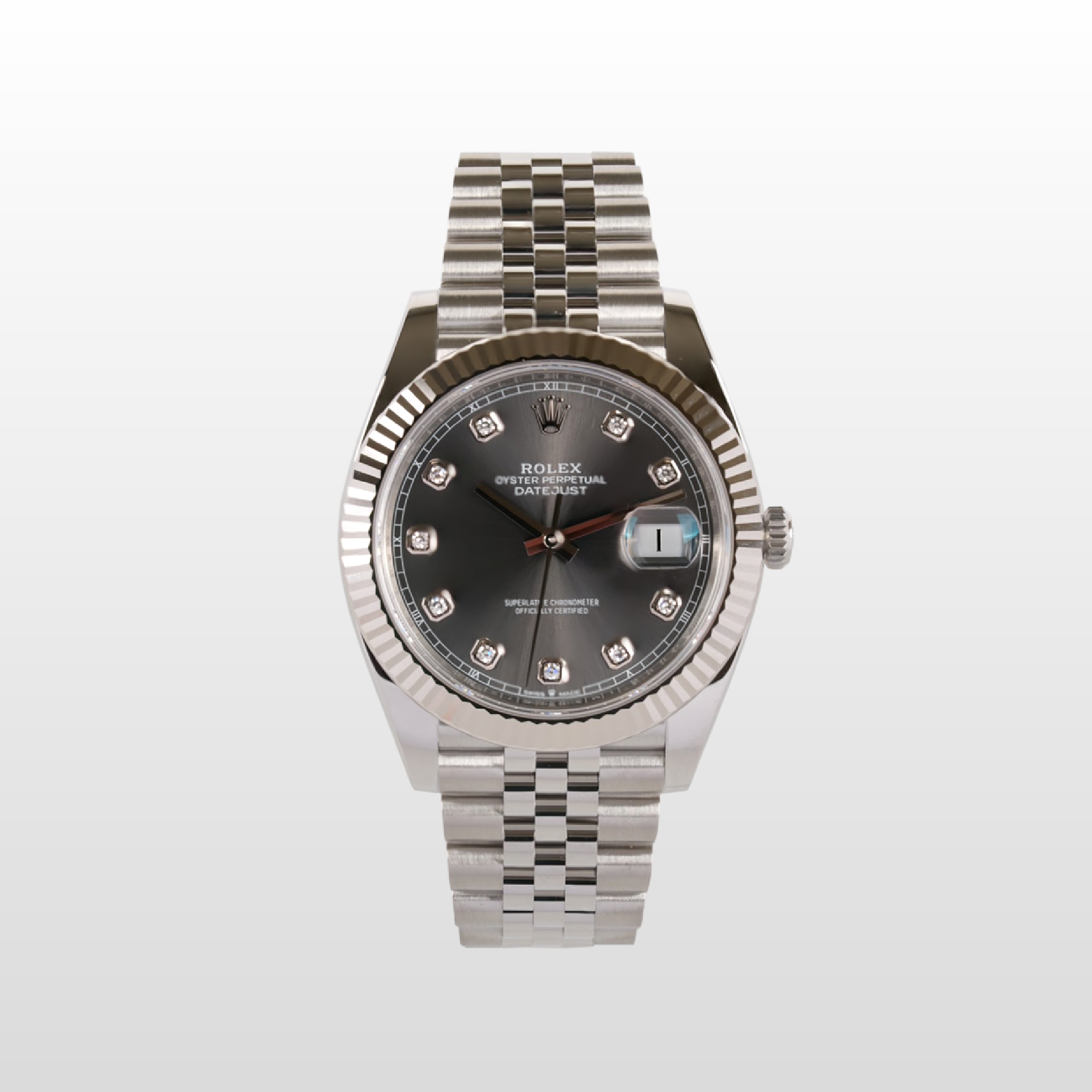 Rolex Datejust Rodium Diamond Index