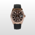Rolex Skydweller Rose Oysterflex Choco