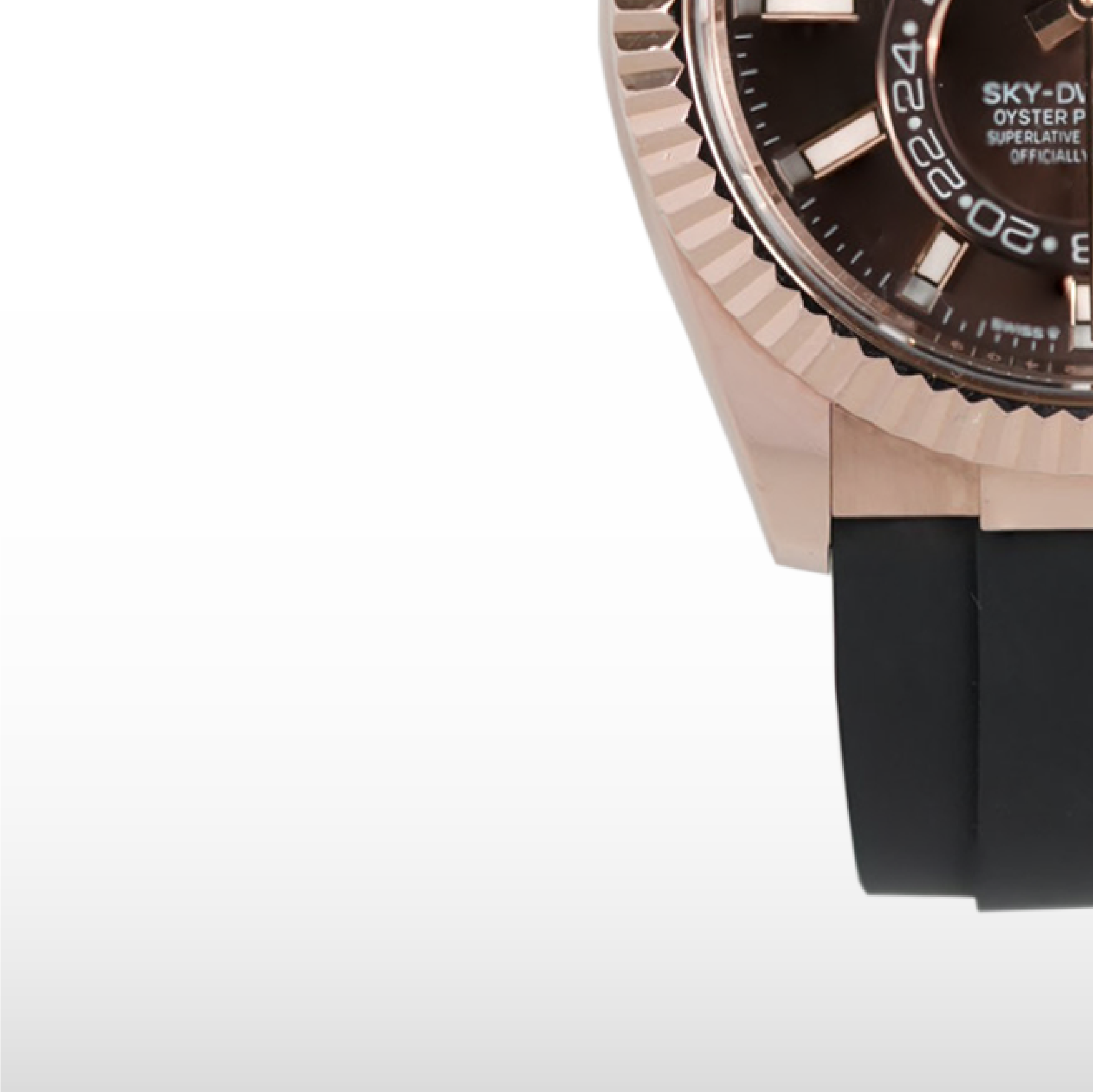 Rolex Skydweller Rose Oysterflex Choco