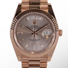 Rolex Daydate Rosegold Baguette