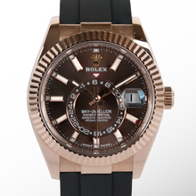 Rolex Skydweller Rose Oysterflex Choco